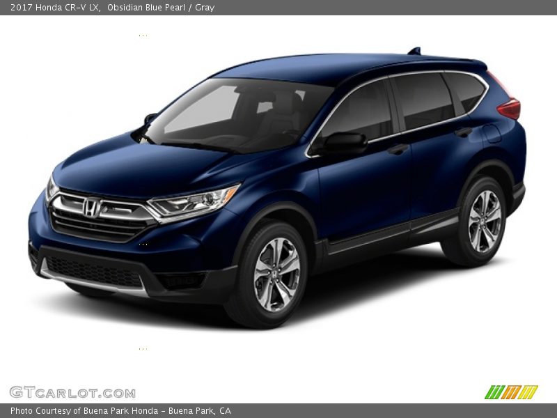 Obsidian Blue Pearl / Gray 2017 Honda CR-V LX