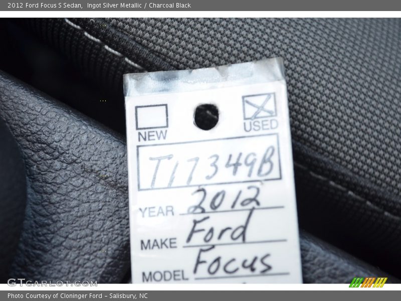 Ingot Silver Metallic / Charcoal Black 2012 Ford Focus S Sedan