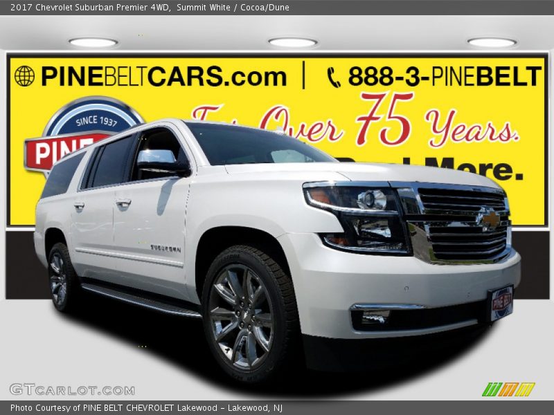 Summit White / Cocoa/Dune 2017 Chevrolet Suburban Premier 4WD