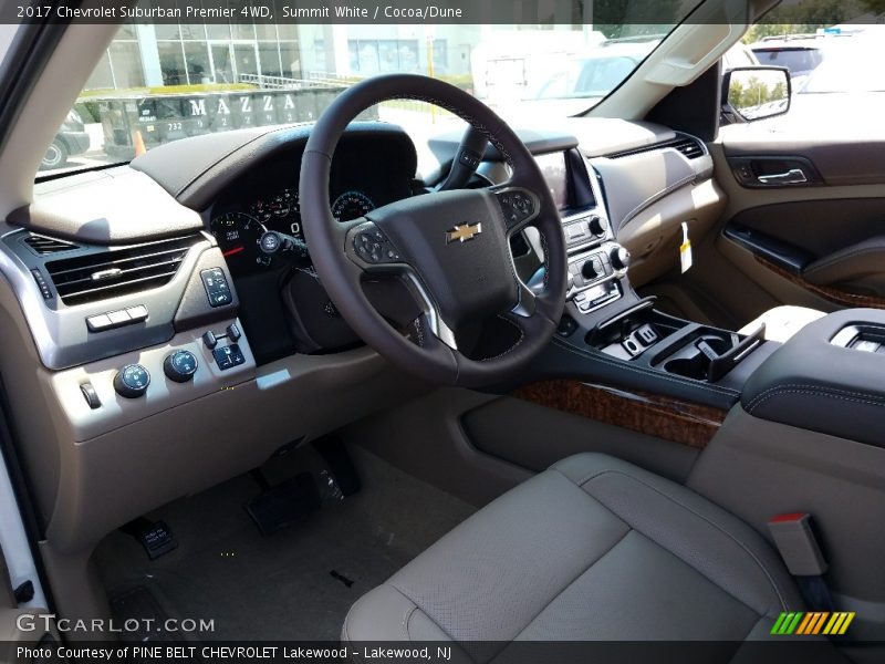 Summit White / Cocoa/Dune 2017 Chevrolet Suburban Premier 4WD
