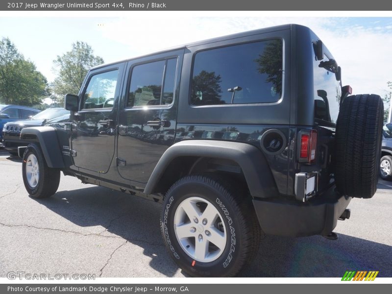 Rhino / Black 2017 Jeep Wrangler Unlimited Sport 4x4