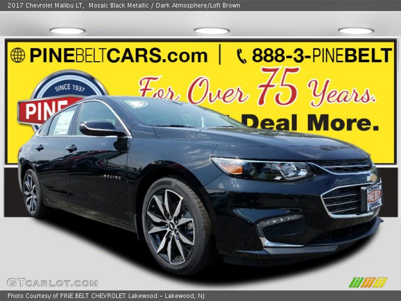 Mosaic Black Metallic / Dark Atmosphere/Loft Brown 2017 Chevrolet Malibu LT