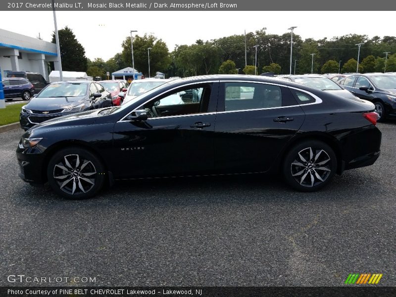 Mosaic Black Metallic / Dark Atmosphere/Loft Brown 2017 Chevrolet Malibu LT
