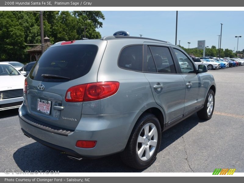 Platinum Sage / Gray 2008 Hyundai Santa Fe SE
