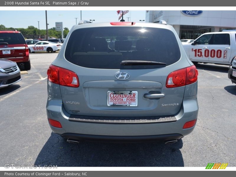 Platinum Sage / Gray 2008 Hyundai Santa Fe SE