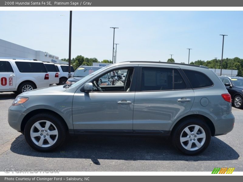Platinum Sage / Gray 2008 Hyundai Santa Fe SE
