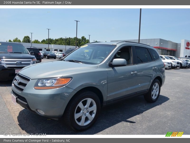 Platinum Sage / Gray 2008 Hyundai Santa Fe SE