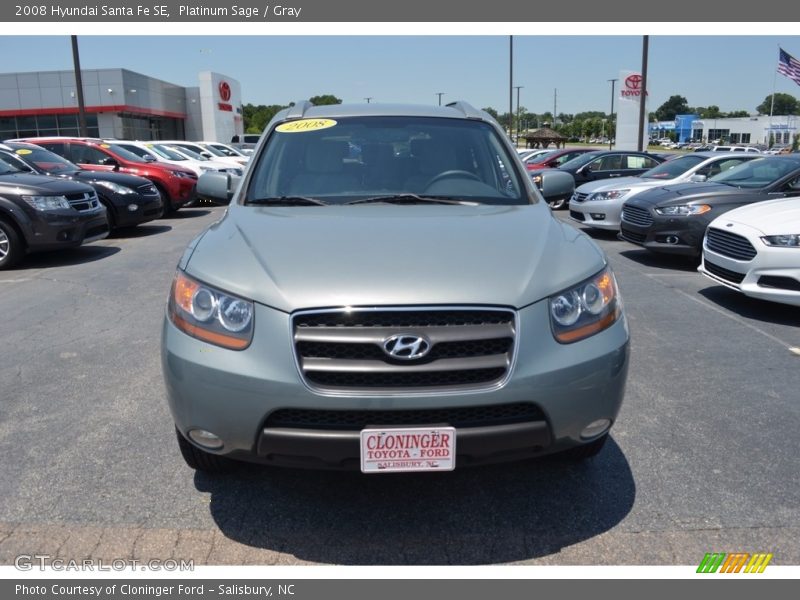 Platinum Sage / Gray 2008 Hyundai Santa Fe SE
