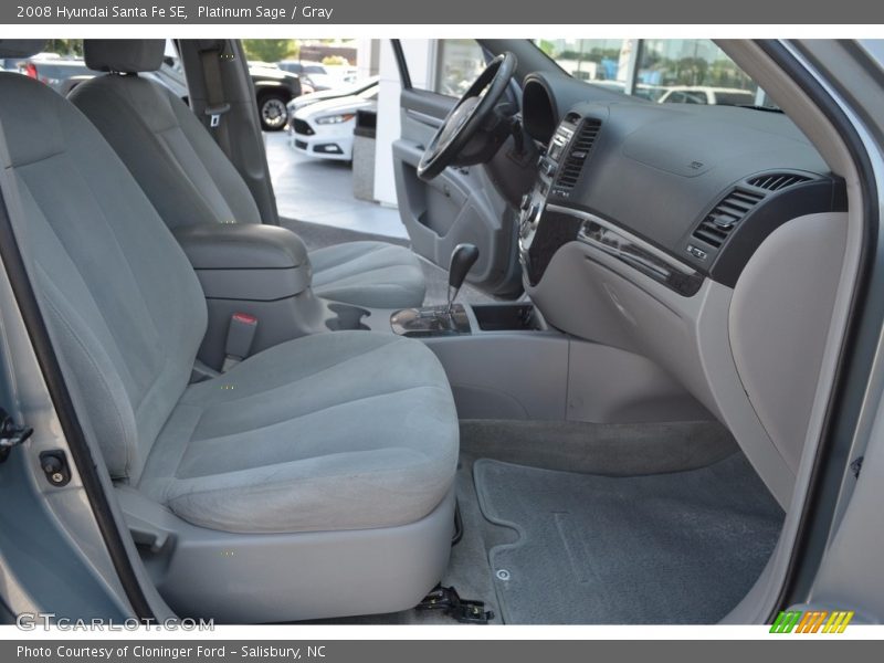 Platinum Sage / Gray 2008 Hyundai Santa Fe SE