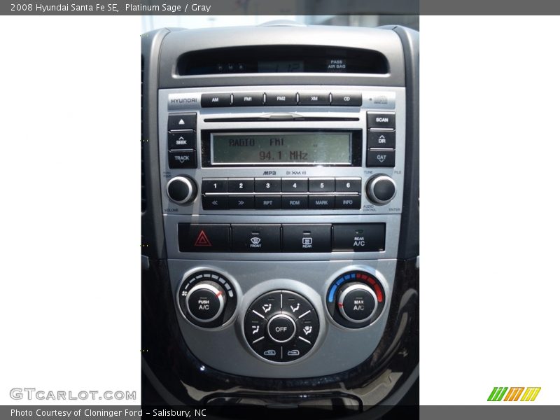 Platinum Sage / Gray 2008 Hyundai Santa Fe SE