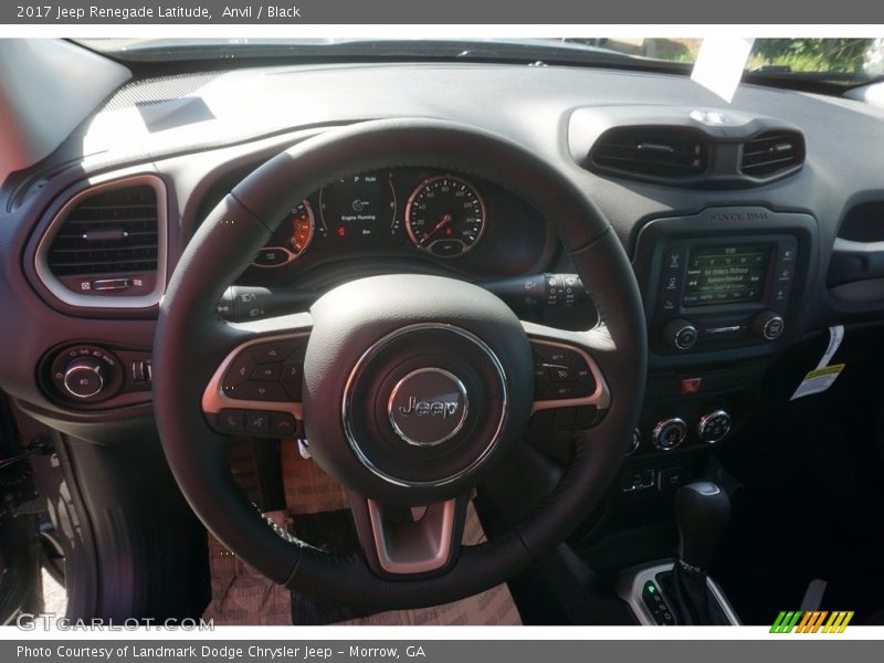Anvil / Black 2017 Jeep Renegade Latitude