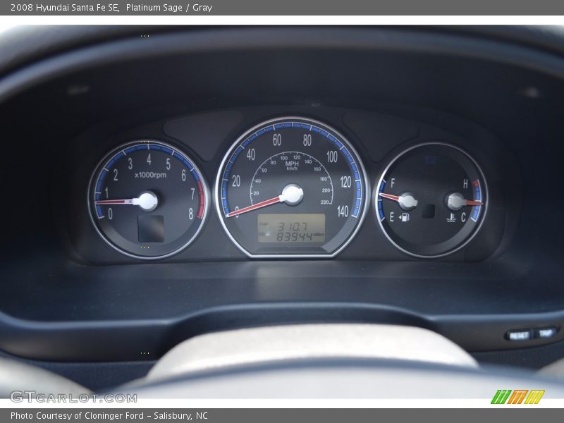 Platinum Sage / Gray 2008 Hyundai Santa Fe SE