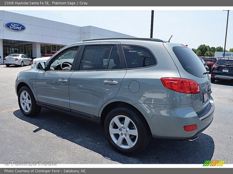 Platinum Sage / Gray 2008 Hyundai Santa Fe SE