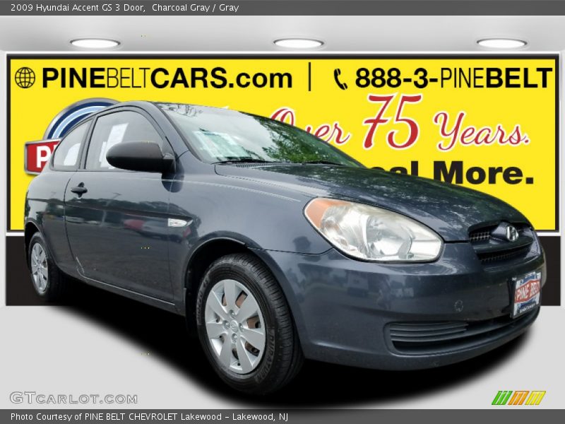 Charcoal Gray / Gray 2009 Hyundai Accent GS 3 Door
