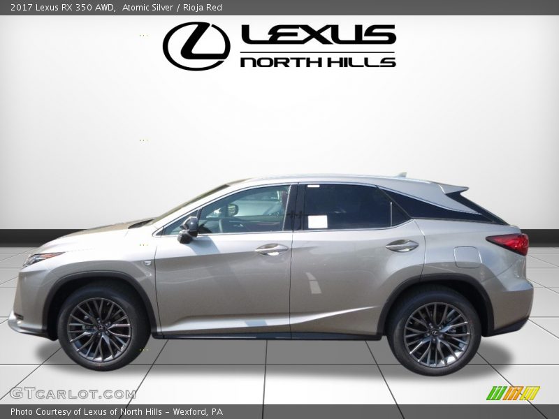 Atomic Silver / Rioja Red 2017 Lexus RX 350 AWD