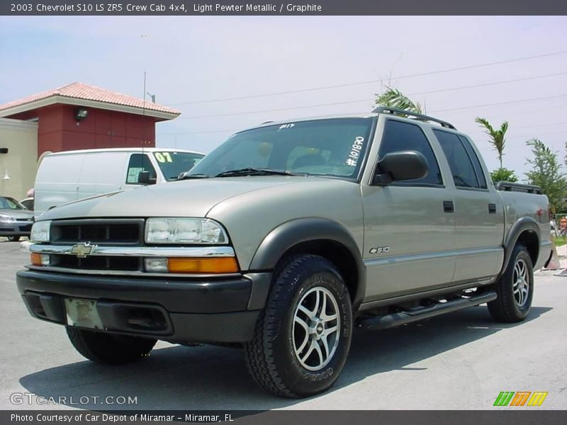 Light Pewter Metallic / Graphite 2003 Chevrolet S10 LS ZR5 Crew Cab 4x4
