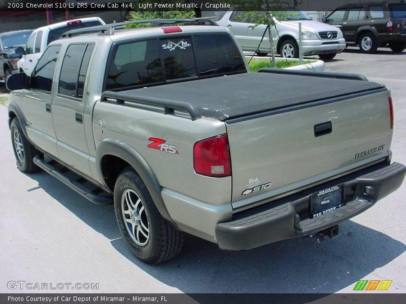 Light Pewter Metallic / Graphite 2003 Chevrolet S10 LS ZR5 Crew Cab 4x4