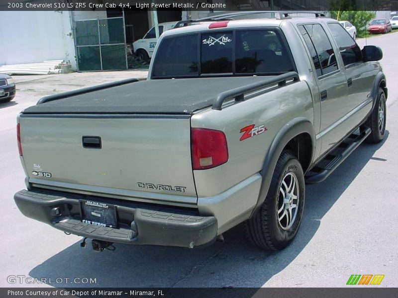 Light Pewter Metallic / Graphite 2003 Chevrolet S10 LS ZR5 Crew Cab 4x4