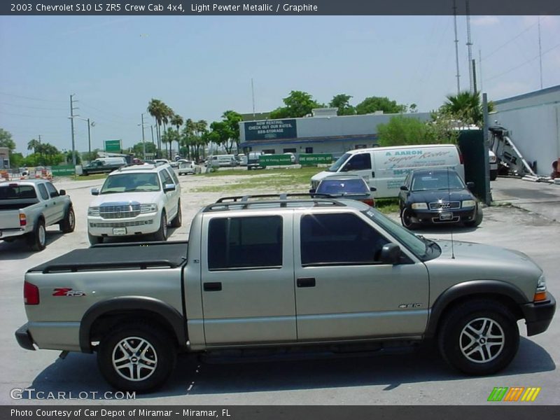 Light Pewter Metallic / Graphite 2003 Chevrolet S10 LS ZR5 Crew Cab 4x4