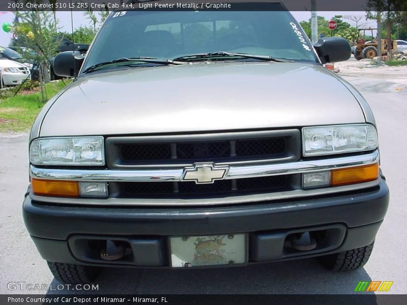 Light Pewter Metallic / Graphite 2003 Chevrolet S10 LS ZR5 Crew Cab 4x4