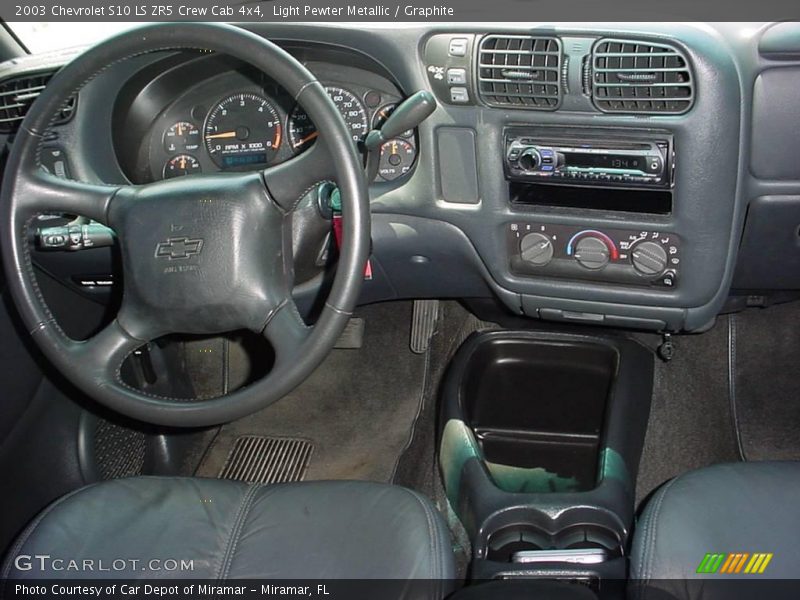 Light Pewter Metallic / Graphite 2003 Chevrolet S10 LS ZR5 Crew Cab 4x4
