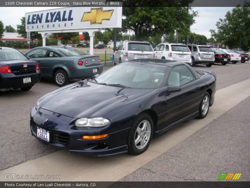 Navy Blue Metallic / White 1998 Chevrolet Camaro Z28 Coupe