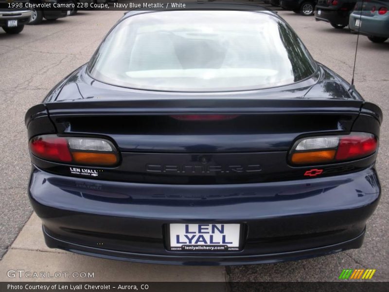 Navy Blue Metallic / White 1998 Chevrolet Camaro Z28 Coupe