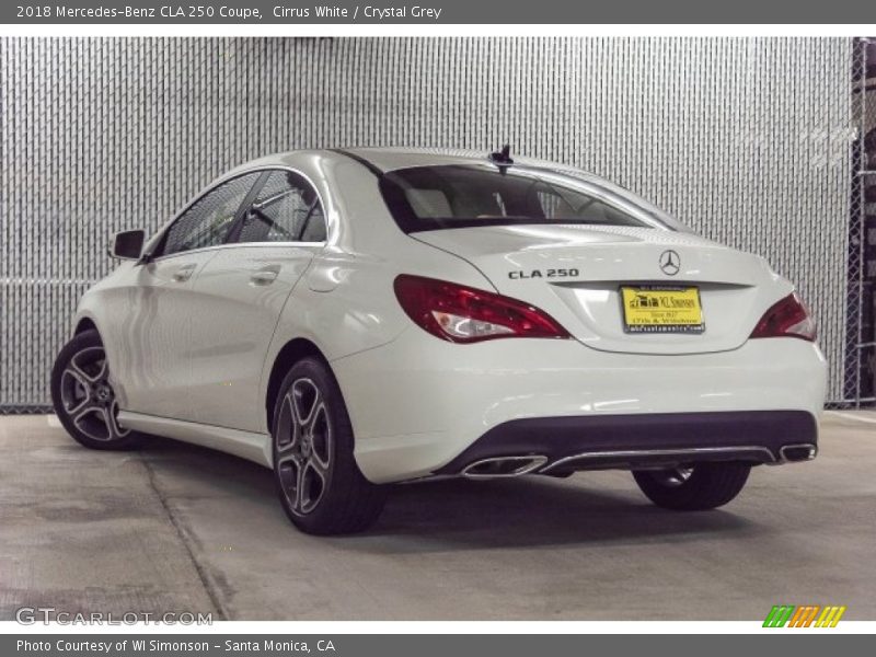 Cirrus White / Crystal Grey 2018 Mercedes-Benz CLA 250 Coupe