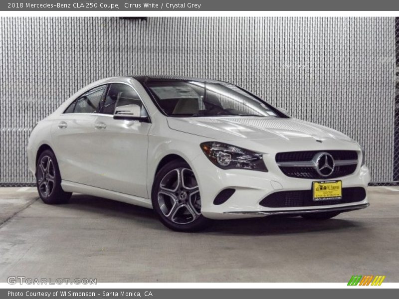 Cirrus White / Crystal Grey 2018 Mercedes-Benz CLA 250 Coupe