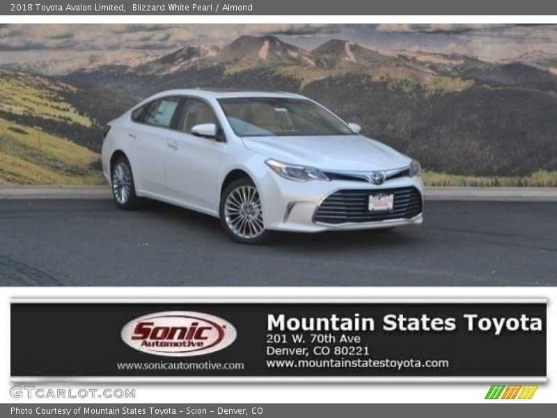 Blizzard White Pearl / Almond 2018 Toyota Avalon Limited