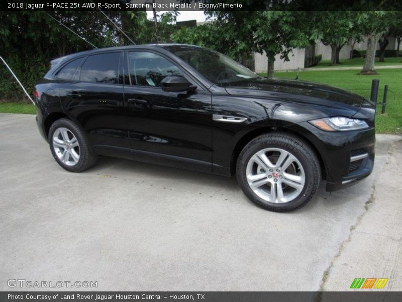 Santorini Black Metallic / Ebony/Pimento 2018 Jaguar F-PACE 25t AWD R-Sport