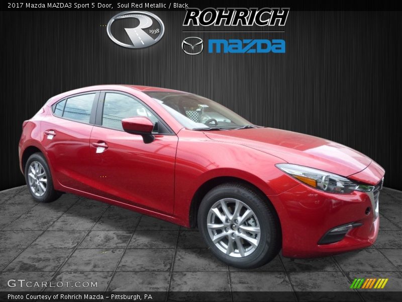Soul Red Metallic / Black 2017 Mazda MAZDA3 Sport 5 Door