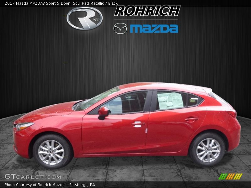 Soul Red Metallic / Black 2017 Mazda MAZDA3 Sport 5 Door