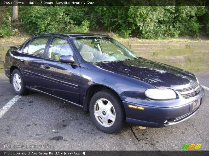 Navy Blue Metallic / Gray 2001 Chevrolet Malibu LS Sedan