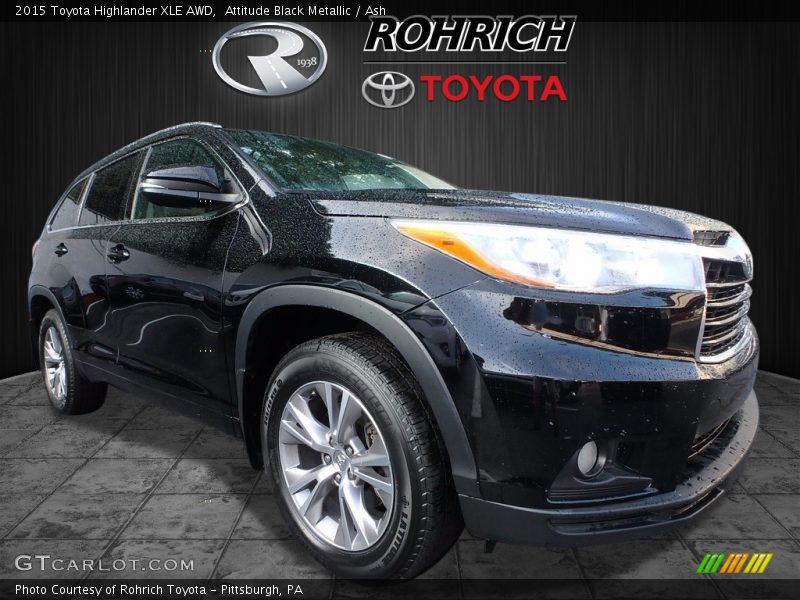 Attitude Black Metallic / Ash 2015 Toyota Highlander XLE AWD