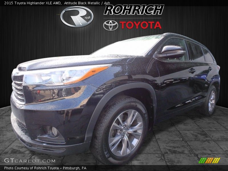 Attitude Black Metallic / Ash 2015 Toyota Highlander XLE AWD