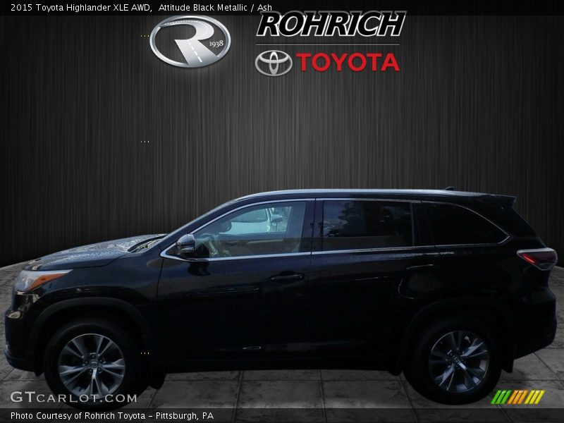 Attitude Black Metallic / Ash 2015 Toyota Highlander XLE AWD