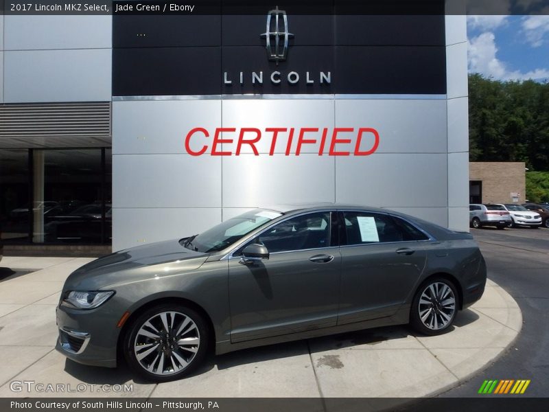 Jade Green / Ebony 2017 Lincoln MKZ Select