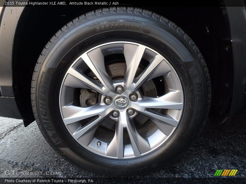 Attitude Black Metallic / Ash 2015 Toyota Highlander XLE AWD