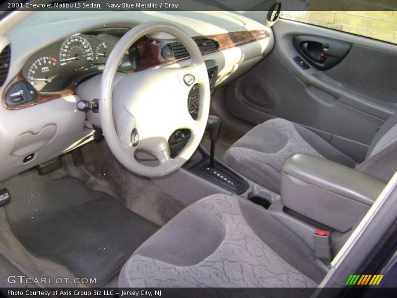 Navy Blue Metallic / Gray 2001 Chevrolet Malibu LS Sedan