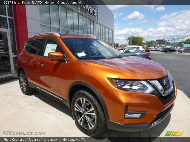 Monarch Orange / Almond 2017 Nissan Rogue SL AWD