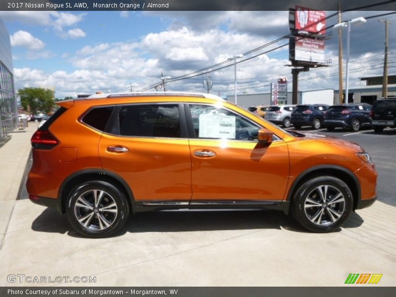 Monarch Orange / Almond 2017 Nissan Rogue SL AWD