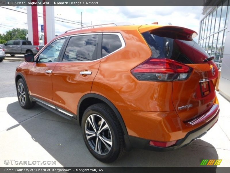 Monarch Orange / Almond 2017 Nissan Rogue SL AWD