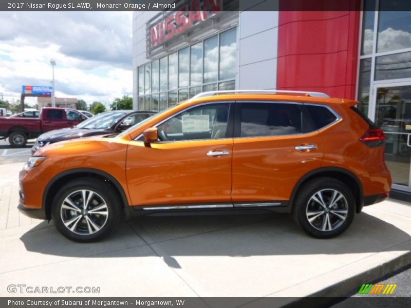 Monarch Orange / Almond 2017 Nissan Rogue SL AWD