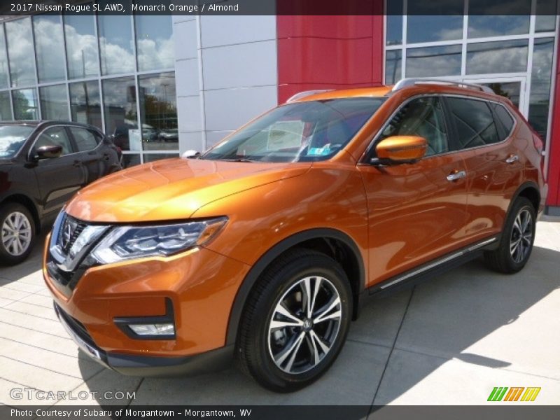 Monarch Orange / Almond 2017 Nissan Rogue SL AWD