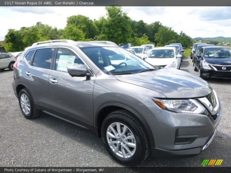 Gun Metallic / Charcoal 2017 Nissan Rogue SV AWD