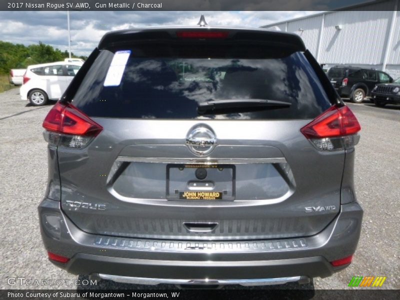 Gun Metallic / Charcoal 2017 Nissan Rogue SV AWD