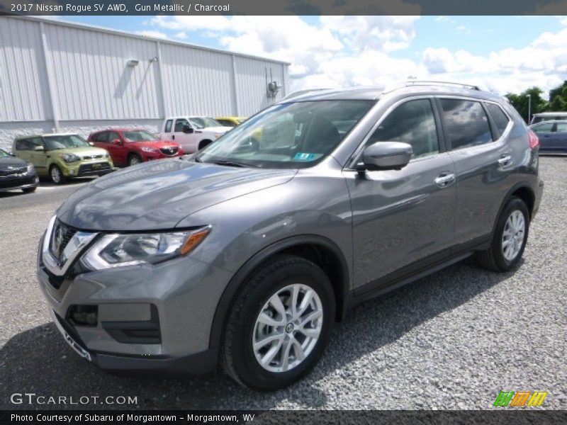 Gun Metallic / Charcoal 2017 Nissan Rogue SV AWD