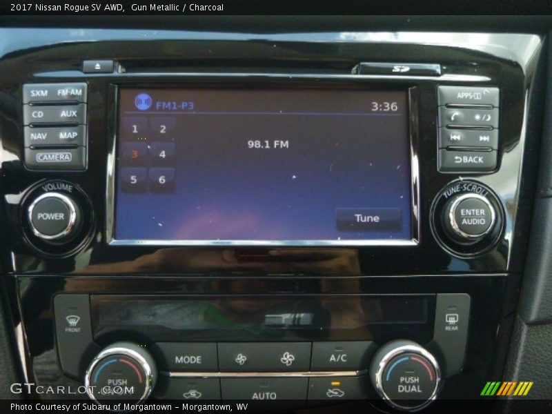Gun Metallic / Charcoal 2017 Nissan Rogue SV AWD