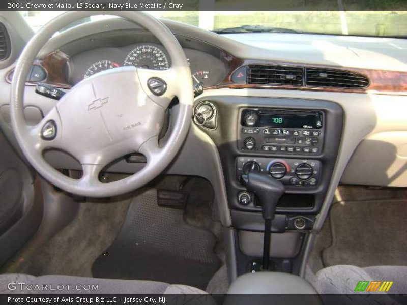 Navy Blue Metallic / Gray 2001 Chevrolet Malibu LS Sedan